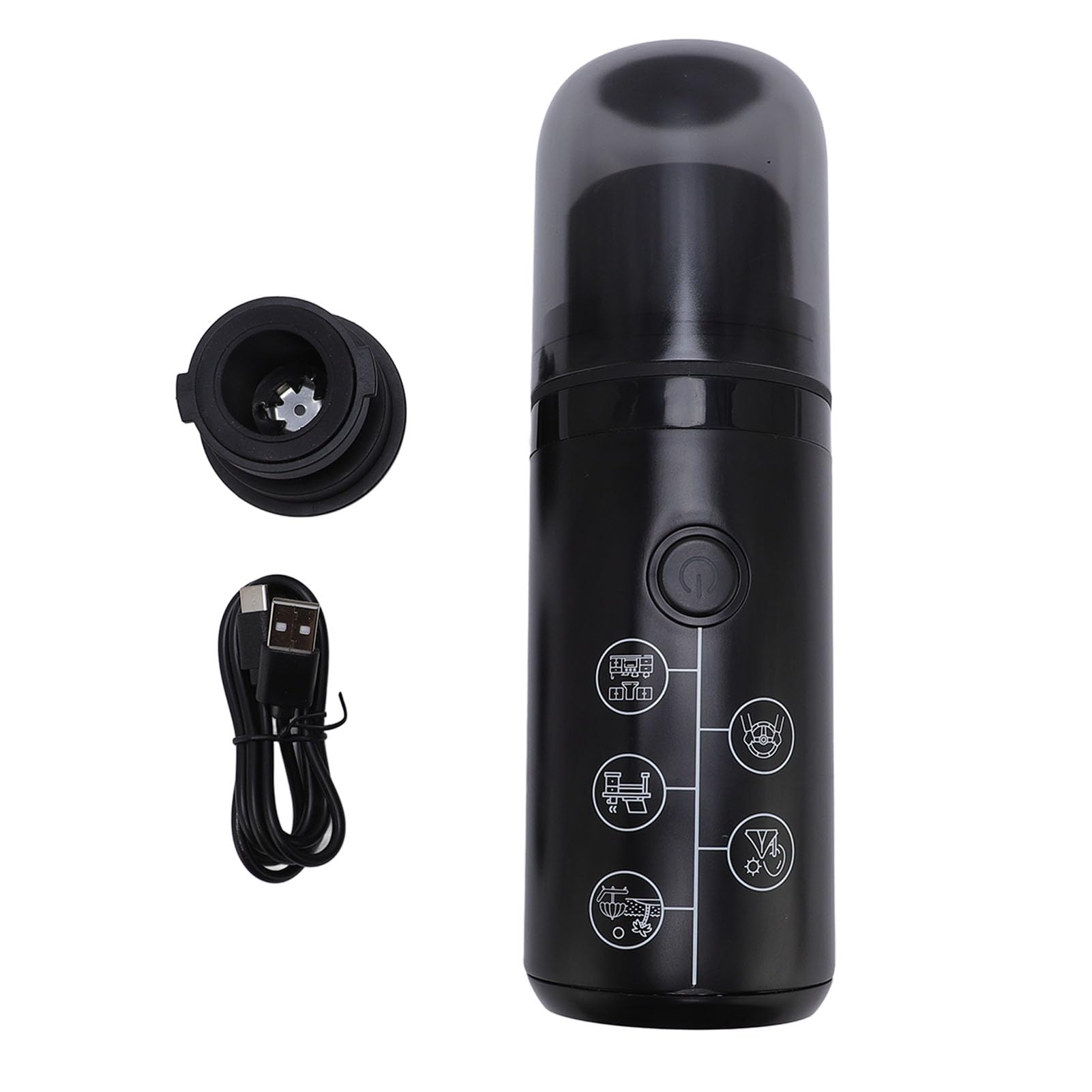Sonew Caffettiera Elettrica Portatile da 17 Bar – Alimentata a Batteria Senza Fili per Viaggi, Campeggio e Ufficio – Doppio Scomparto per caffè Macinato in Polvere e Capsule – Luce Compatta (BLACK)