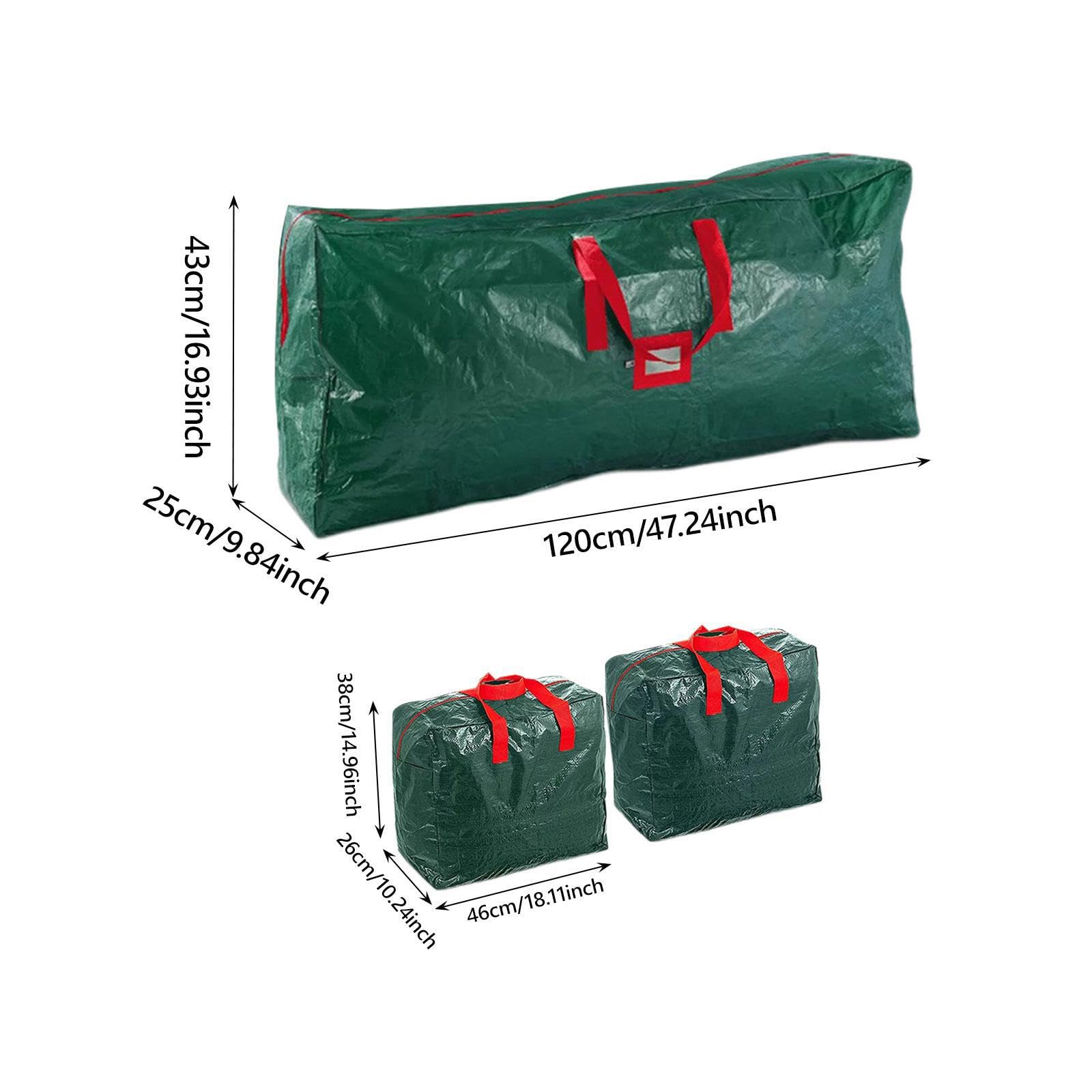 3 pezzi/set contenitore per albero di Natale artificiale, borsa portaoggetti, resistente, con maniglie per il trasporto, impermeabile