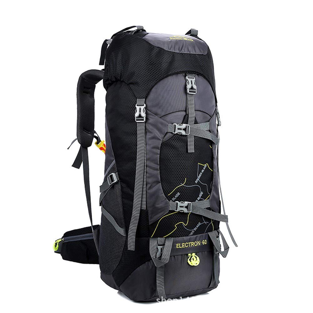 Hiking Backpack Waterproof Lightweight Durable, 60L Trekking Rucksack Mountaineering Bag for Outdoor Sports Climbing Camping Rucksack for Men and Womenblack