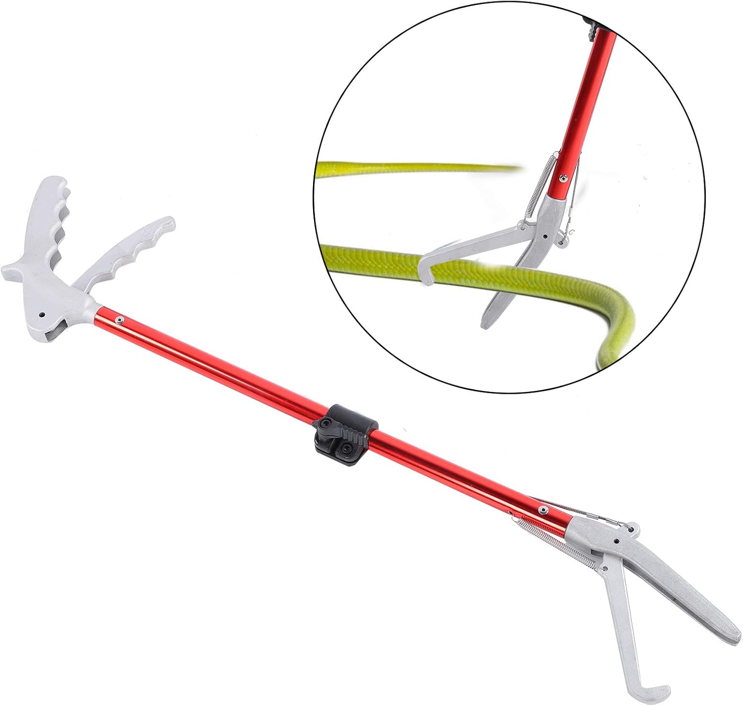 Professional Aluminum Alloy Snake Grabber Clip, Foldable Extendable Catcher Tool, 27.56inch Long Reacher, Snake Grubber, Clip, Reacher