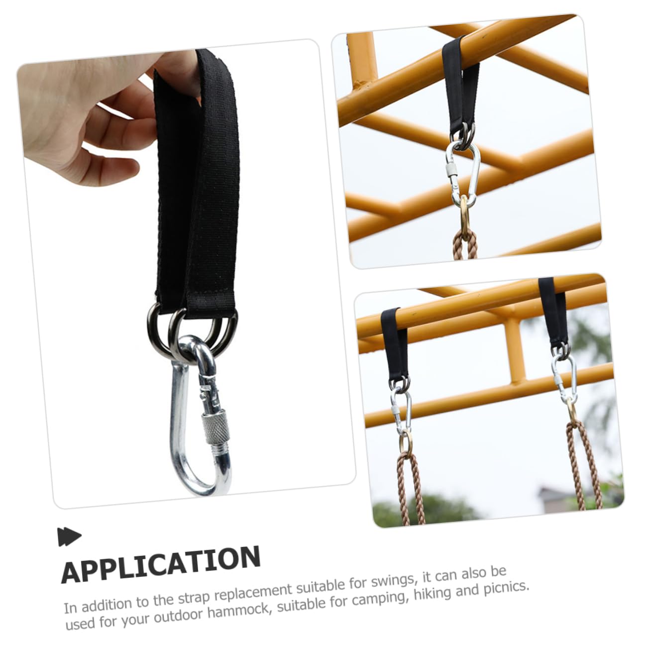 Toddmomy 25pièces Sangles De Suspension pour Hamacs Et Balançoires Kit pour Camping Et Activités De Plein Air Sangles Résistantes Et Faciles à Installer pour Sécurité Optimale