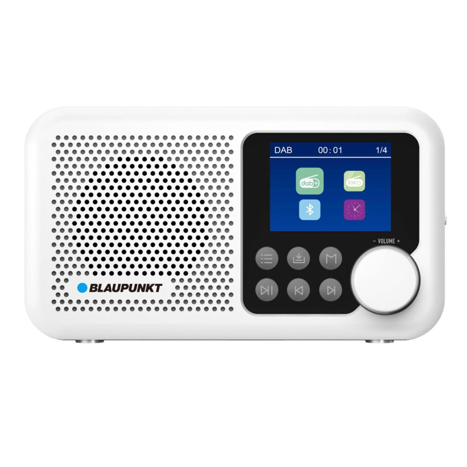 Radio portátil Blaupunkt DR8 Dab+ FM con Bluetooth | Pantalla TFT a Color | Doble Alarma | batería