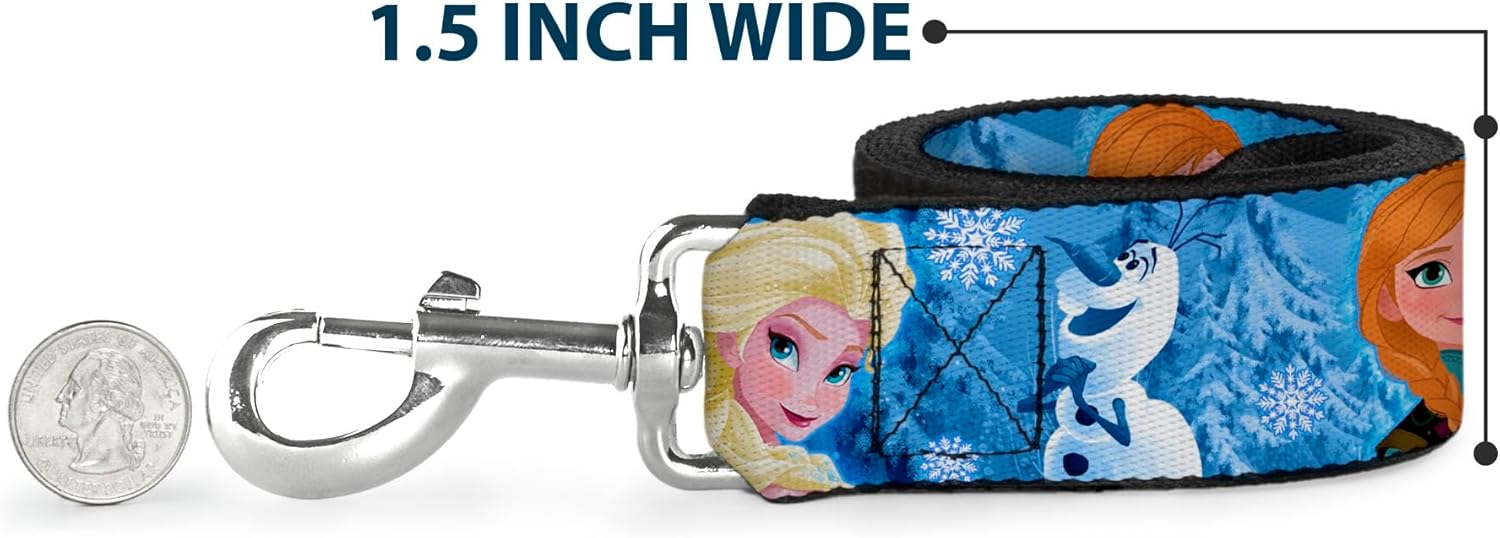 Buckle-Down Pet Leash - Alice in Wonderland Movie Encounters - 4 Feet Long - 1.5" Wide