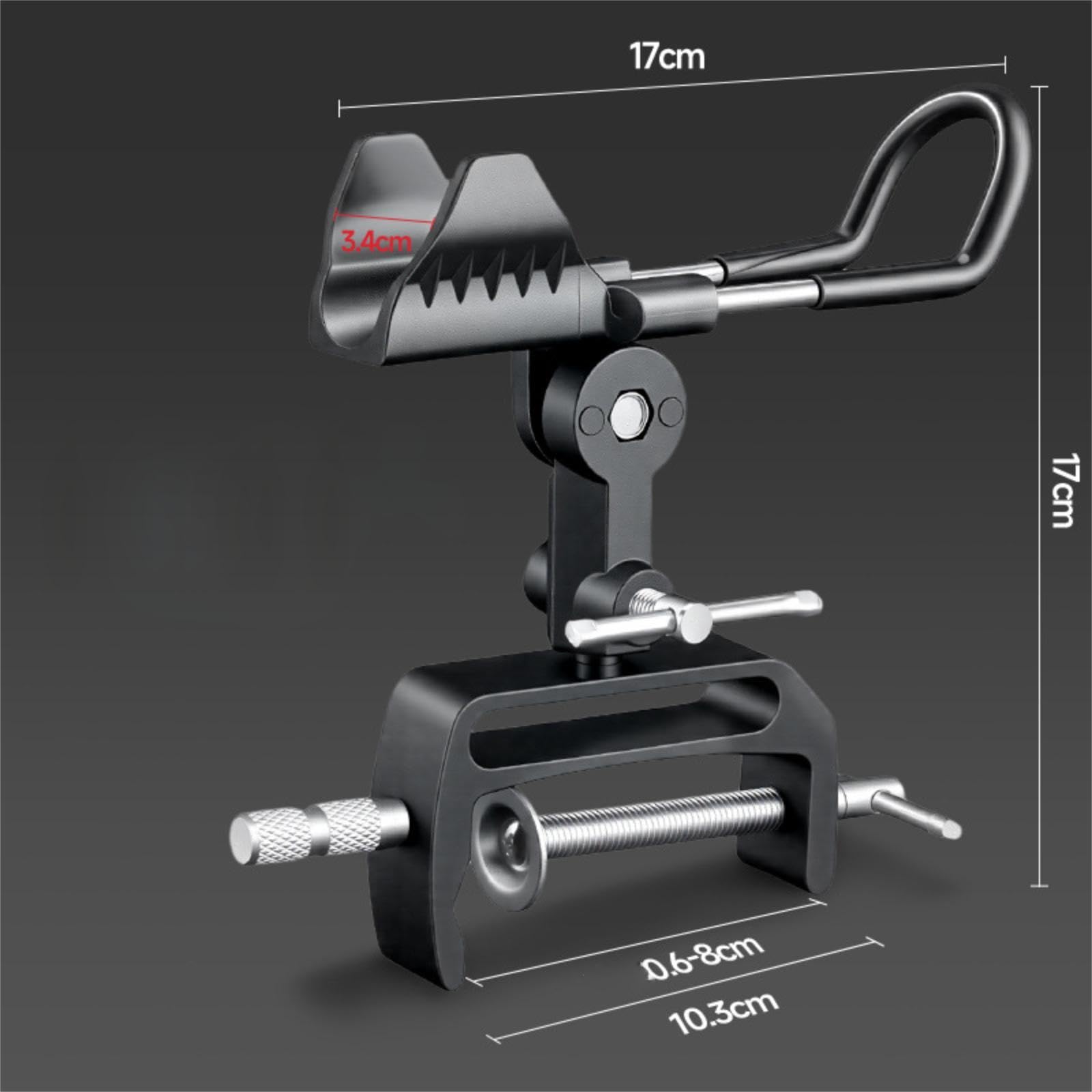 rockible 2 Pièces Dispositif de Support Canne à Pêche Bateau Aluminium Alliage Clamp Rotatif Réglable Installation Rapide Adapté pour Pêche en Plein Air