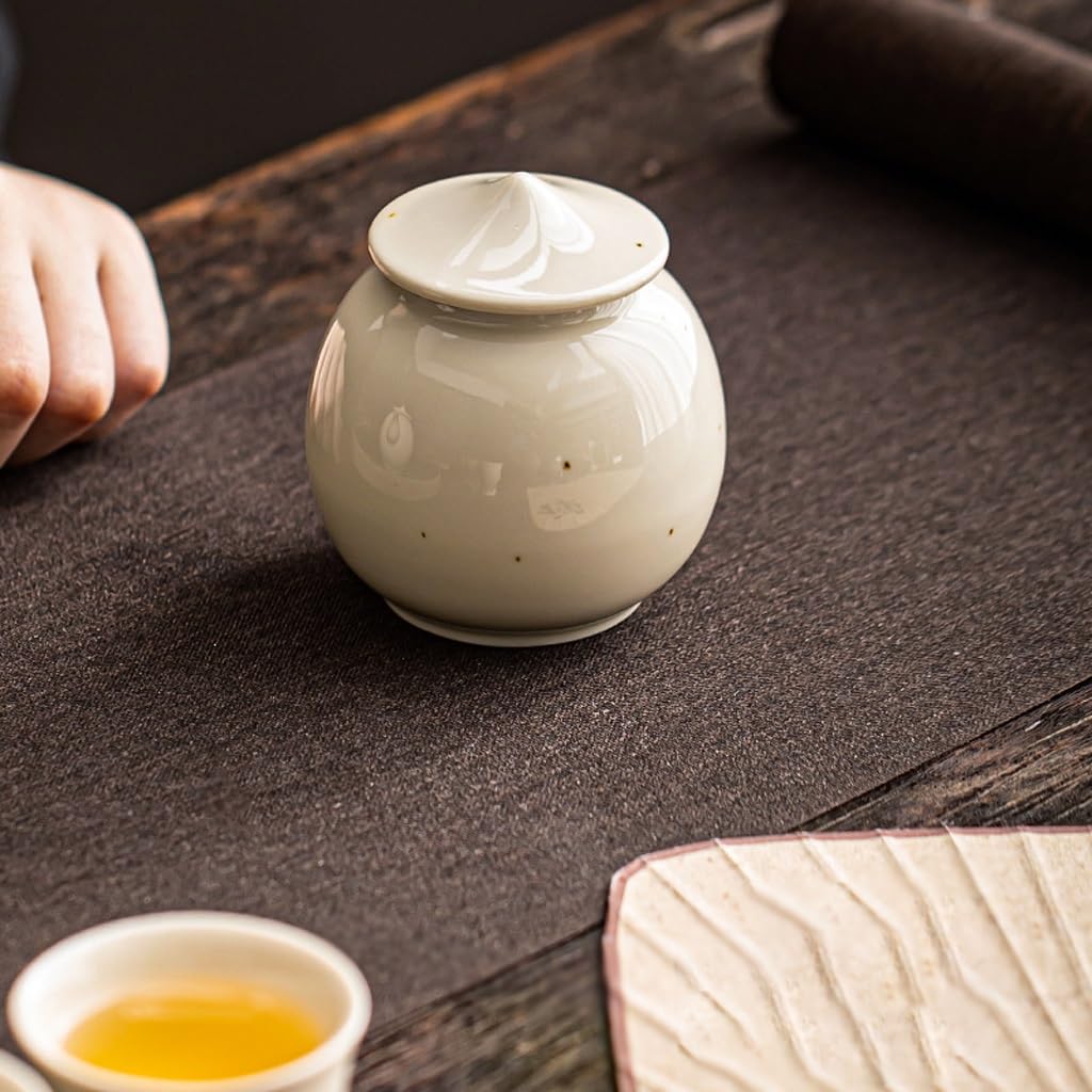Juego De Té Lata de té Retro, Lata de Almacenamiento de té de cerámica for el hogar, Lata sellada de Doble Capa a Prueba de Humedad, Lata de Almacenamiento de té portátil Tarro para Guardar Té
