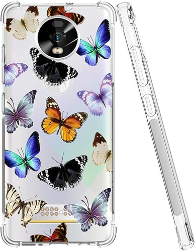 Miniatura 2 de Yodueiv Funda de teléfono para Moto Z4, Motorola Z4 Play XT1980-4 para niñas y mujeres, funda protectora transparente de TPU suave y transparente