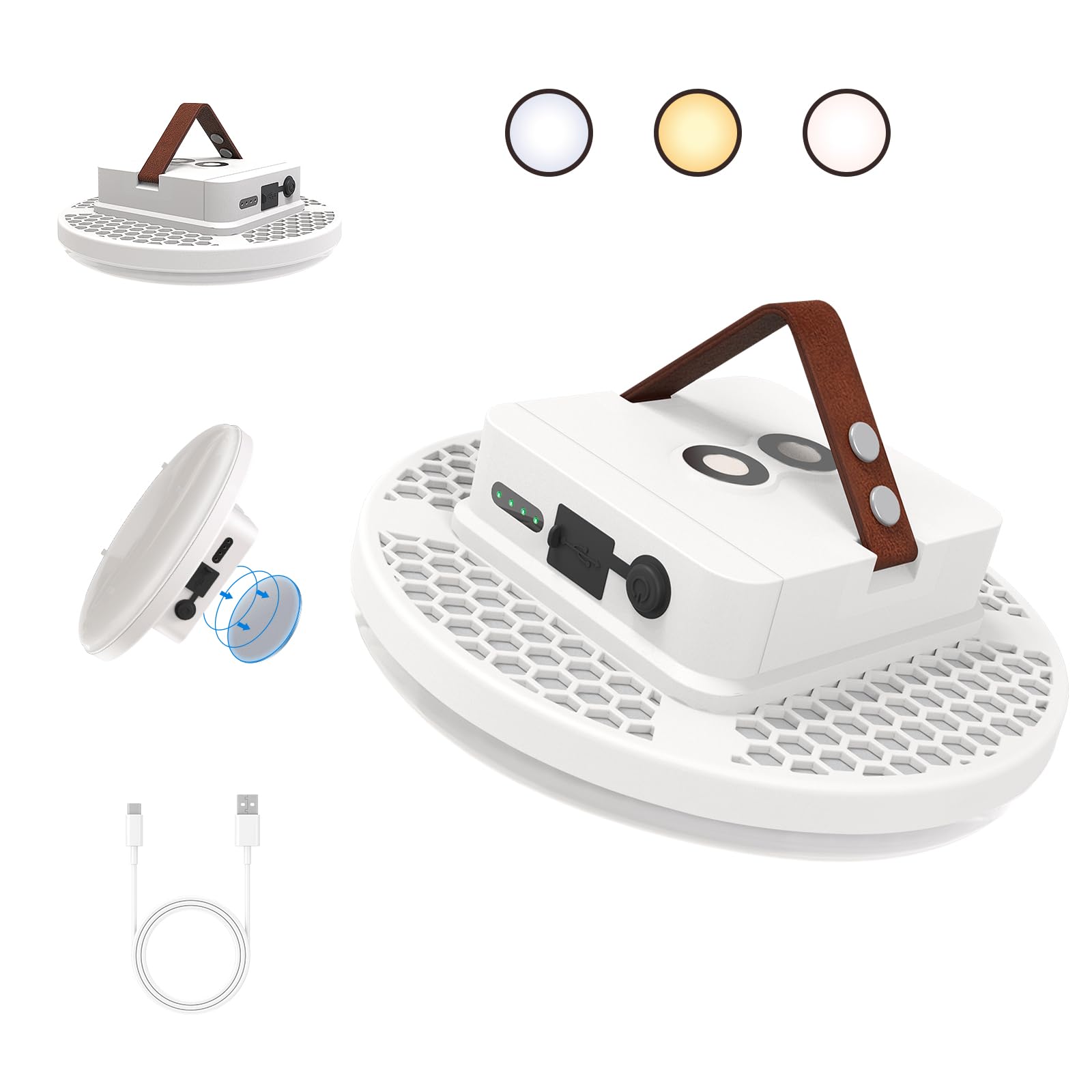 Linterna recargable ultra brillante LED linterna de camping con imán, impermeable ligera luz portátil de tienda para acampar uso de emergencia
