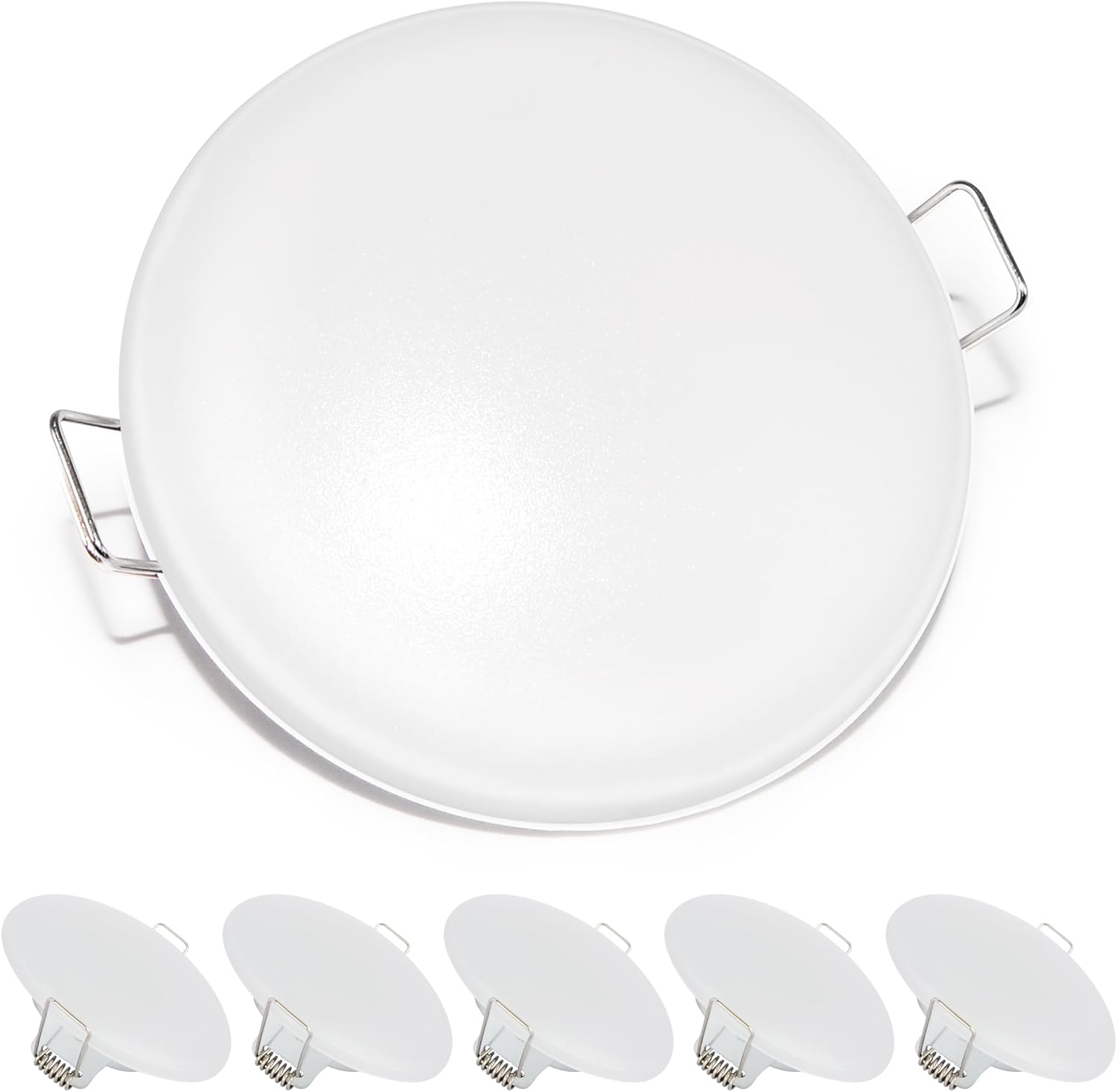 RV Lights Interior 3.5 Inch LED Recessed Ceiling Light 12v 3 1/2 Inch RV Puck Light with Spring Mount for RVs Trailer Camper Van Boat Aluminum 3.3W 250 Lumens 3500K Soft White Lighting Fixture, 6-Pack