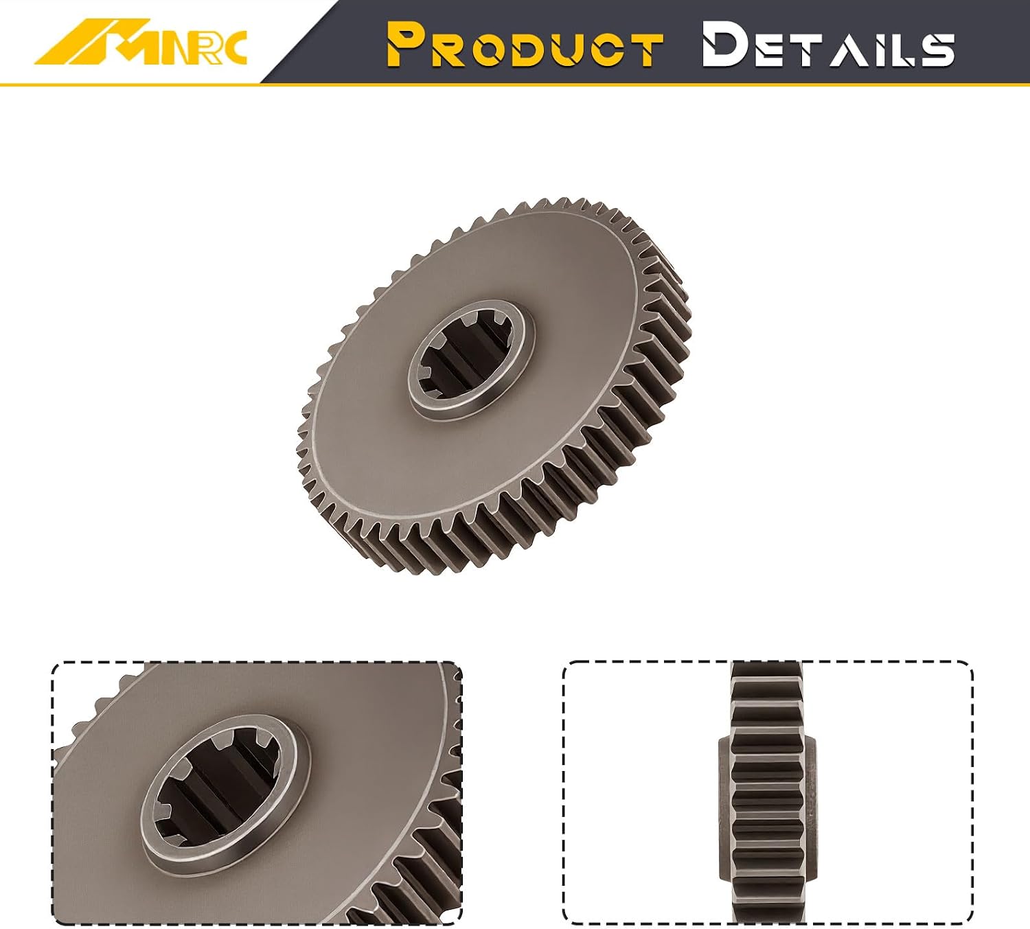 Steel Input Spur Gear & Bearing for HyperGO 1/16 H16BM H16PL H16GT H16DR 16207 16208 16209 16210 1/14 H14BM 14209 14210 14301 14303 Series Upgrades Part