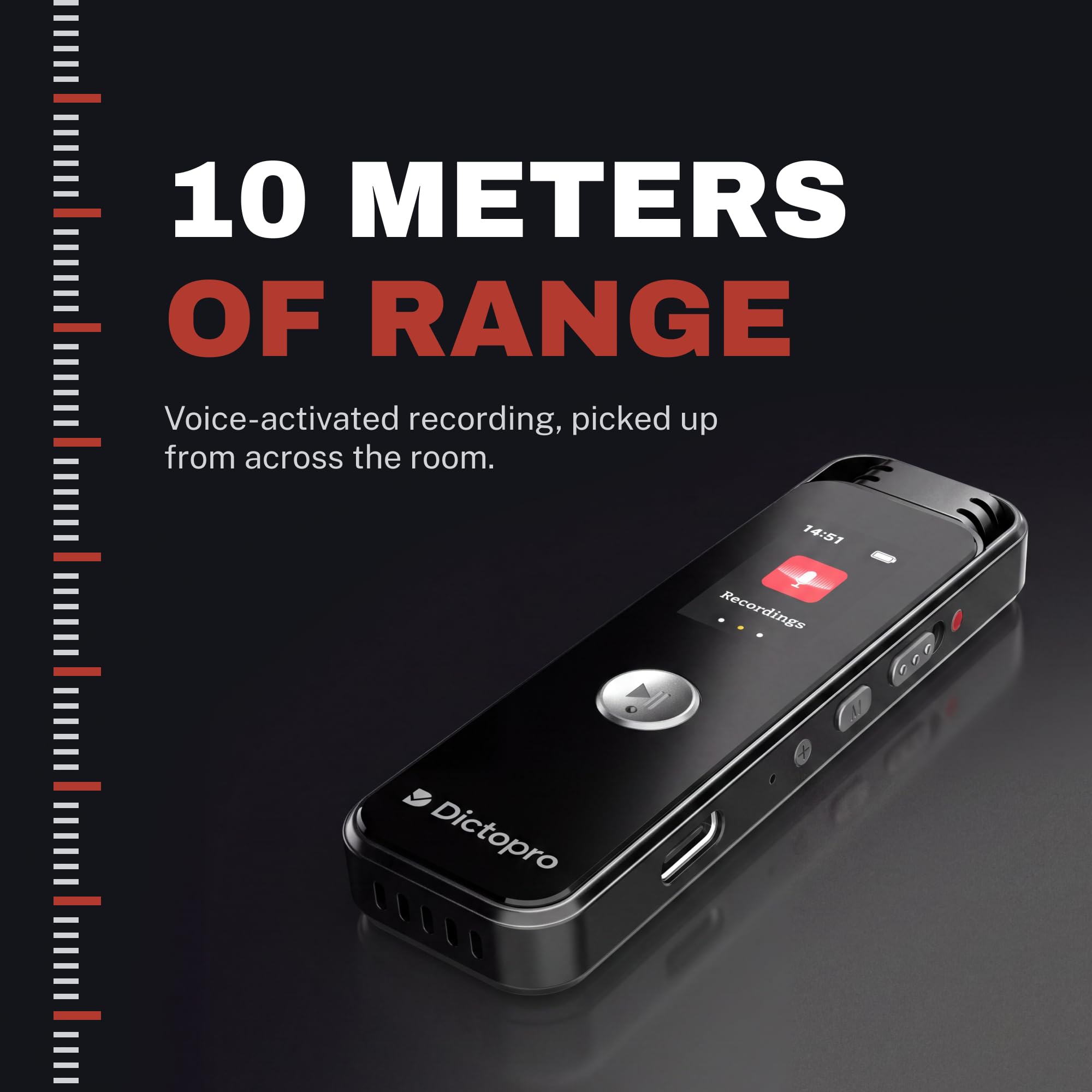 X200 Enregistreur vocal numérique à activation vocale, batterie 582H, réduction du bruit, enregistreur audio portable avec micro pour conférences, réunions, entretiens – Qualité sonore claire