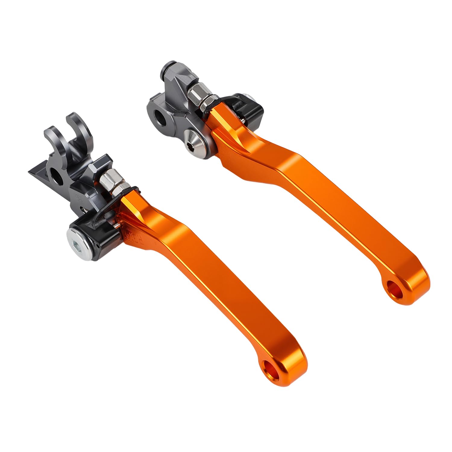 Levier Frein Embrayable Moto Billet Pivot Pliable-Orange | pour 125SX 150SX 150XC 200XC 200XC-W 450XC-F 505XC-F 125EXC 200EXC 250SX-F 450SX-F