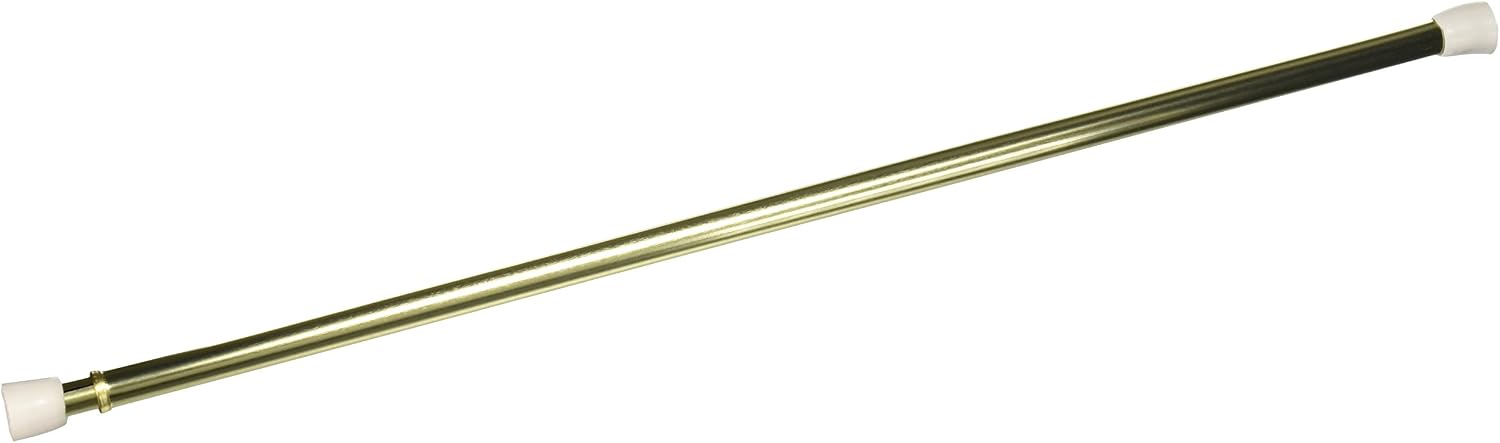 Kenney A7004213342 Tension Rod, 18-to-28-Inch Width, 7/16-Inch Diameter, Brass