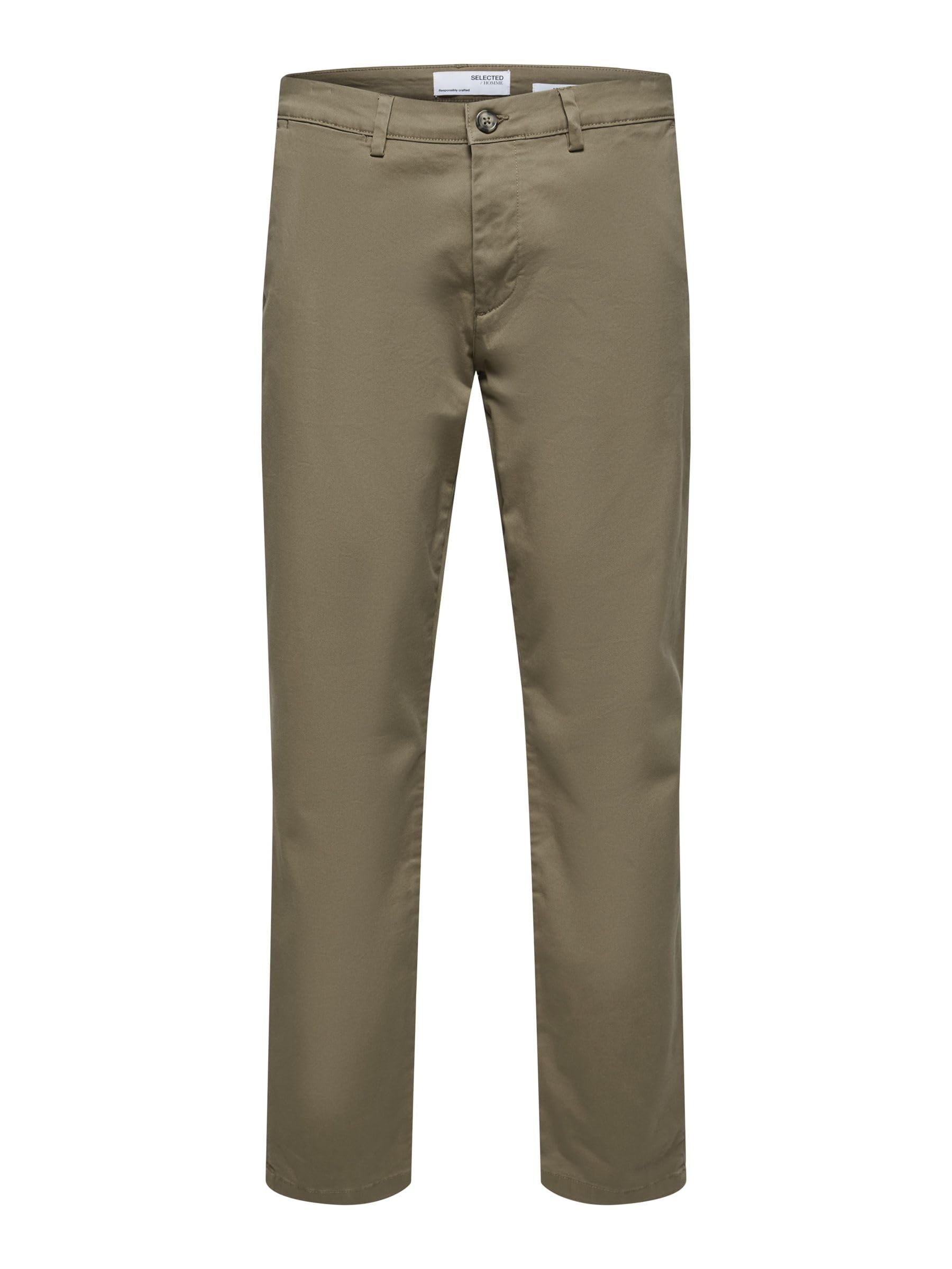 SELECTED HOMME Male Chino 175 Slim Fit Flex, ERMINE, 34 W/30 L