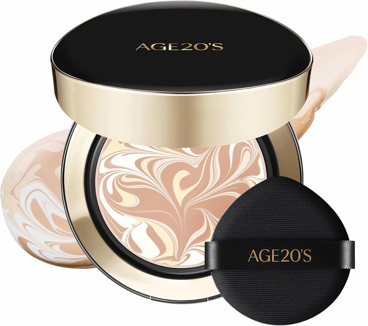 [Vegan] AGE20'S Signature Essence Pact | Pack of 1 | 17N IVORY | Korean Cushion Foundation | Cream Foundation, Dewy & Glow Finish, Natural Coverage, SPF 50+