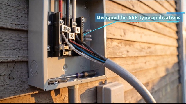 Image of Copkim 150Ft 4-4-4-6 SER Aluminum Service Entrance Cable 600V - UL Listed Electrical Wire for Above Ground Sub Panel Feeder, 4 AWG 3 Conductor with 6 AWG Neutral - Residential /Commercial Panel