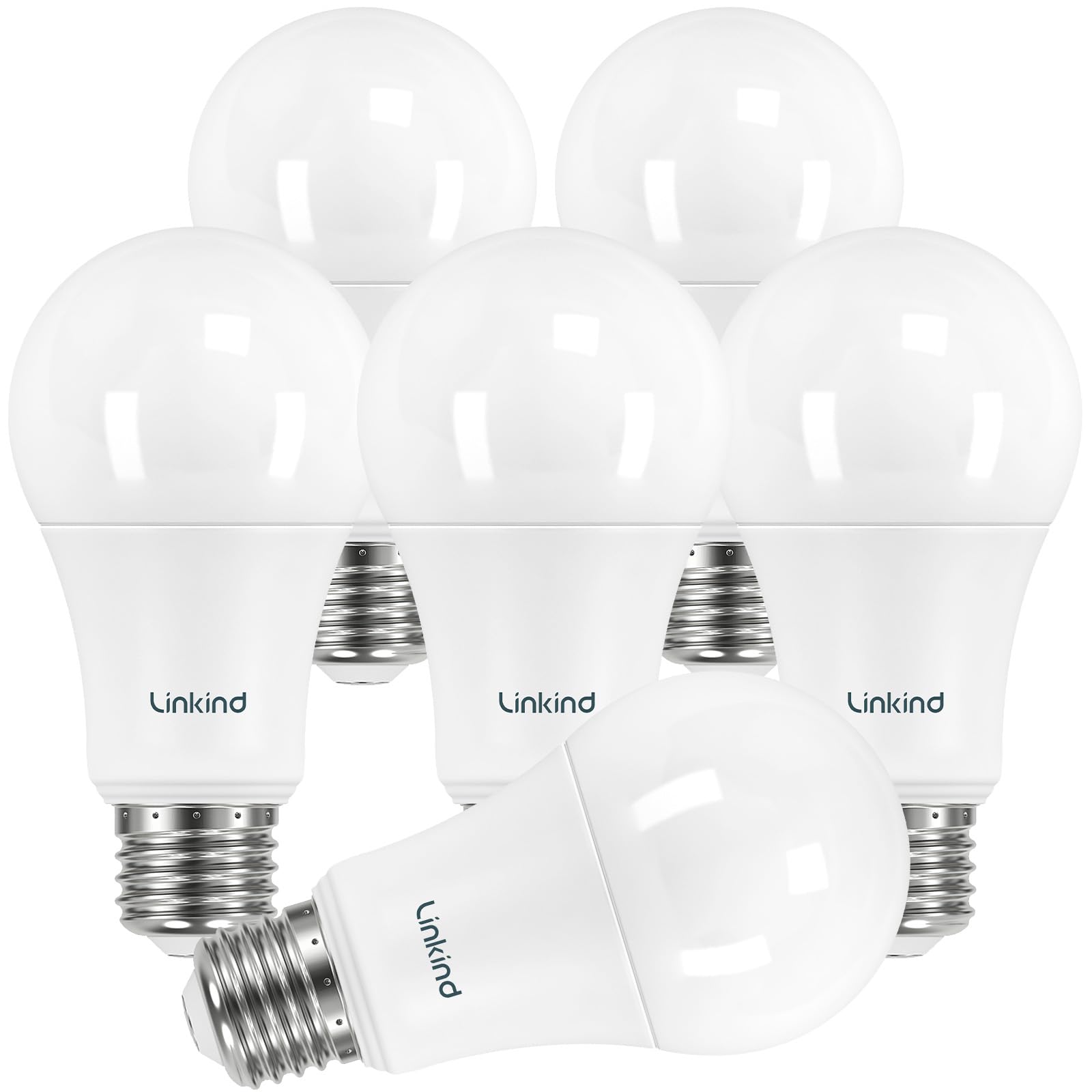 Linkind A19 LED Light Bulb, 75W Equivalent, 11.5W 2700K Soft White