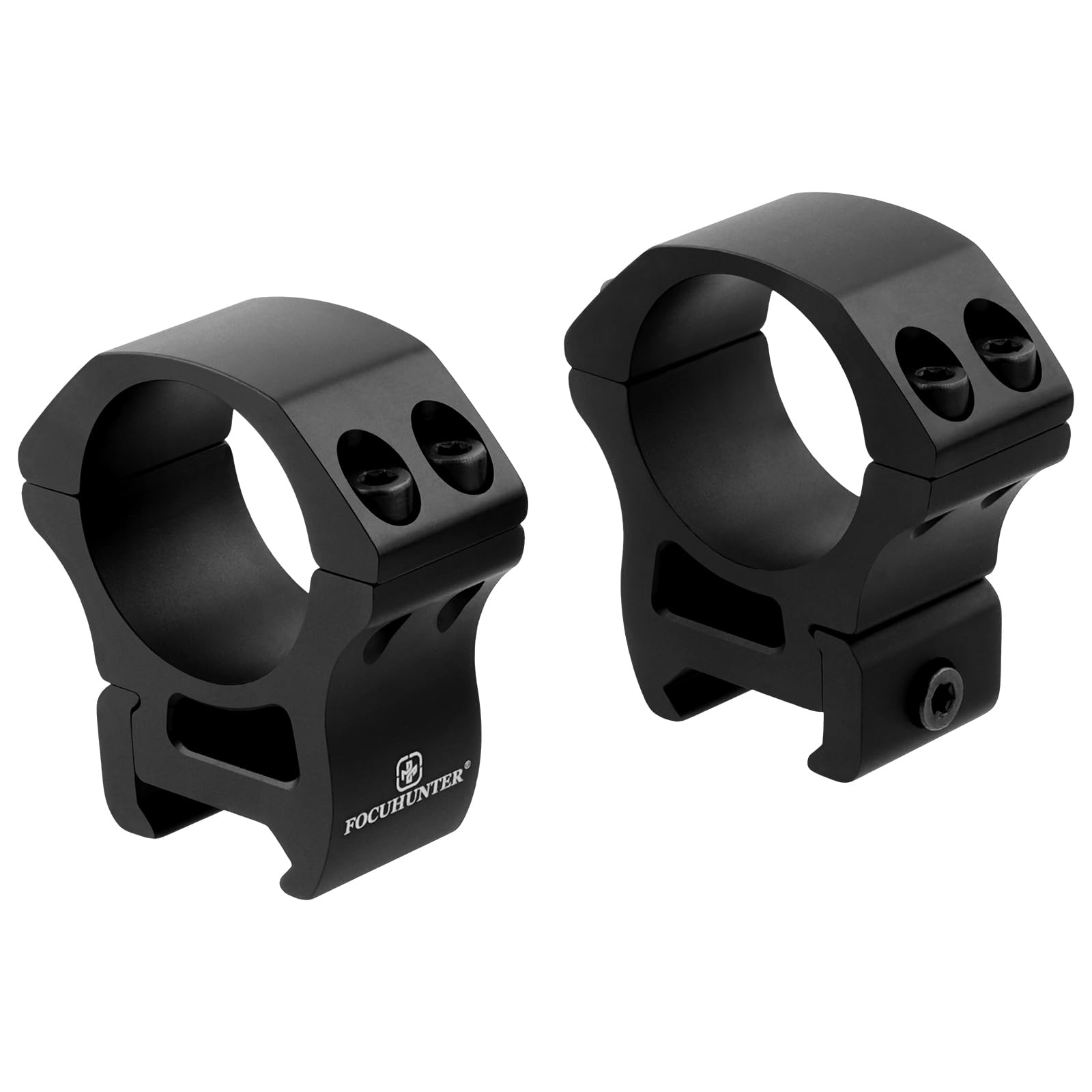 Anelli di Montaggio per Telecamera Monoculare da 30 mm / 1,18'' Anello di Montaggio per Telescopio a Profilo Medio in Alluminio Leggero Anodizzato Nero per Binari da 20 mm Doppio Anello per