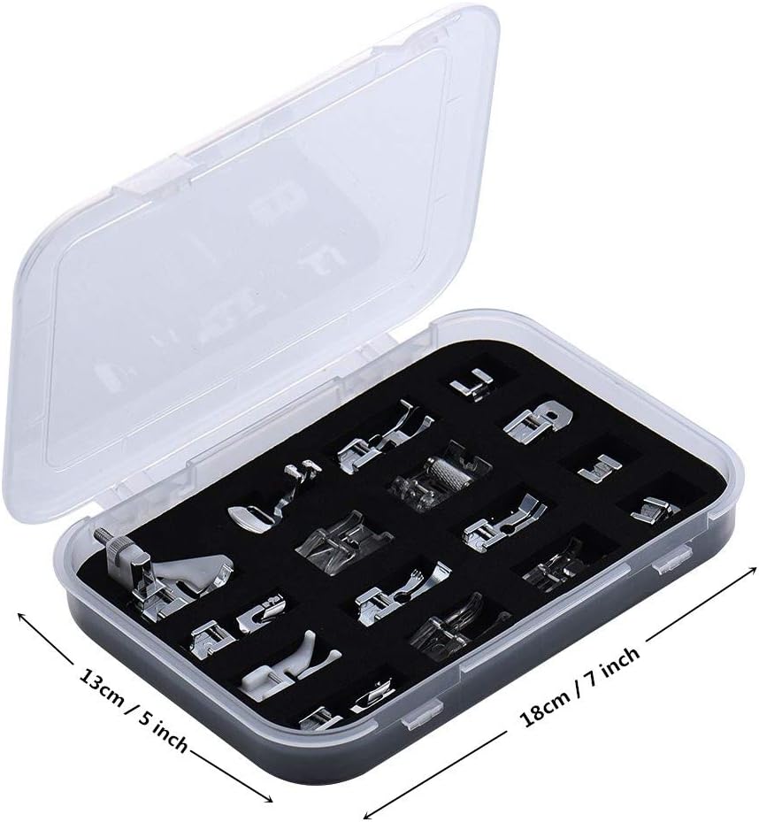 Youngine 16pcs Professional Sewing Machine Presser Feet Kit Multifunction Hem Foot Spare Parts Accessories for Low Shank Brother - Image 3