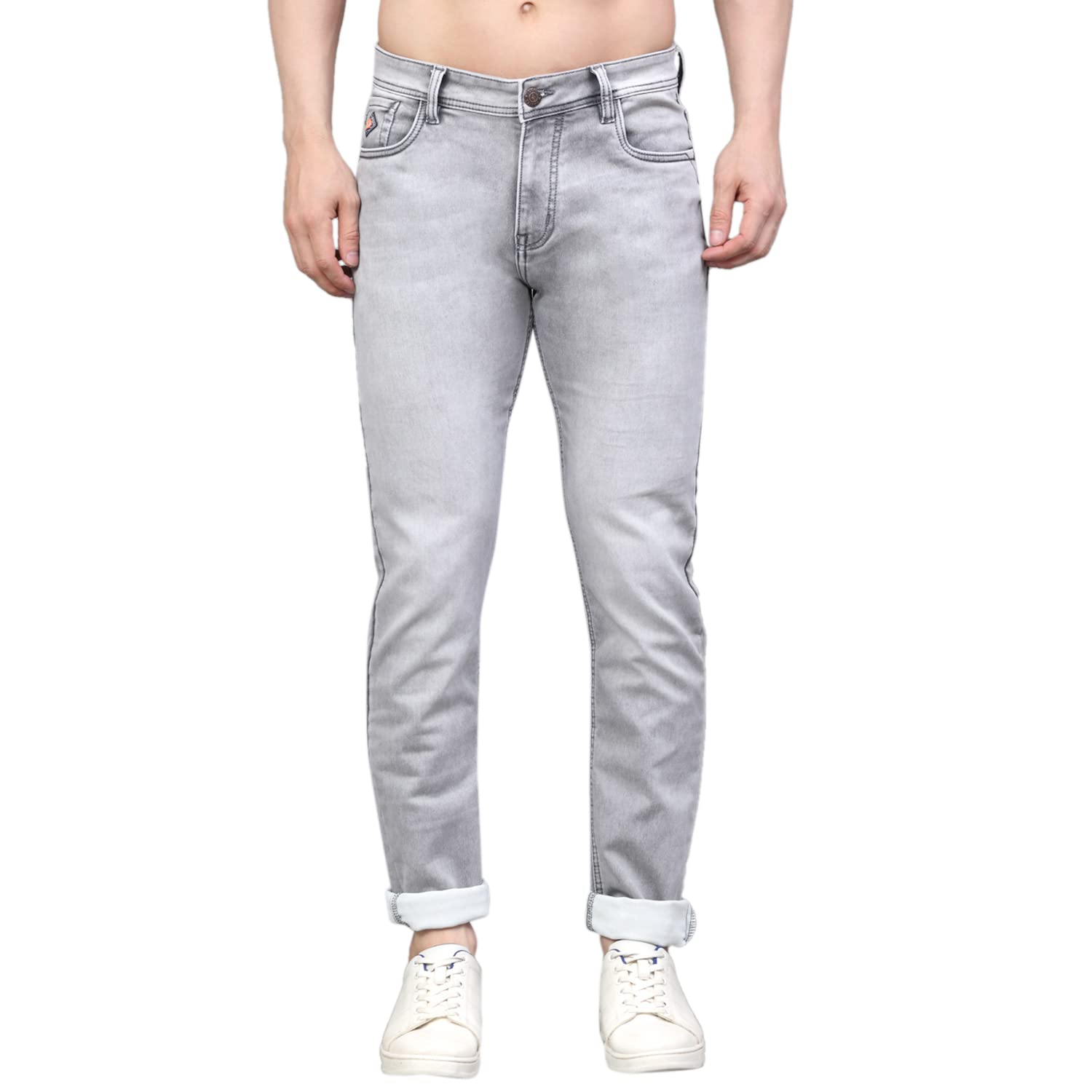 LOUIS STITCH Mens Jeans Italian Denim Mid Rise Super Stretch Butter Comfort Slim Fit Jeans for Men (LSJN_000_GE)