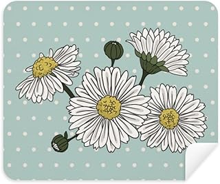 Flower White Chrysanthemum Cleaning Cloth Screen Cleaner 2pcs Suede Fabric