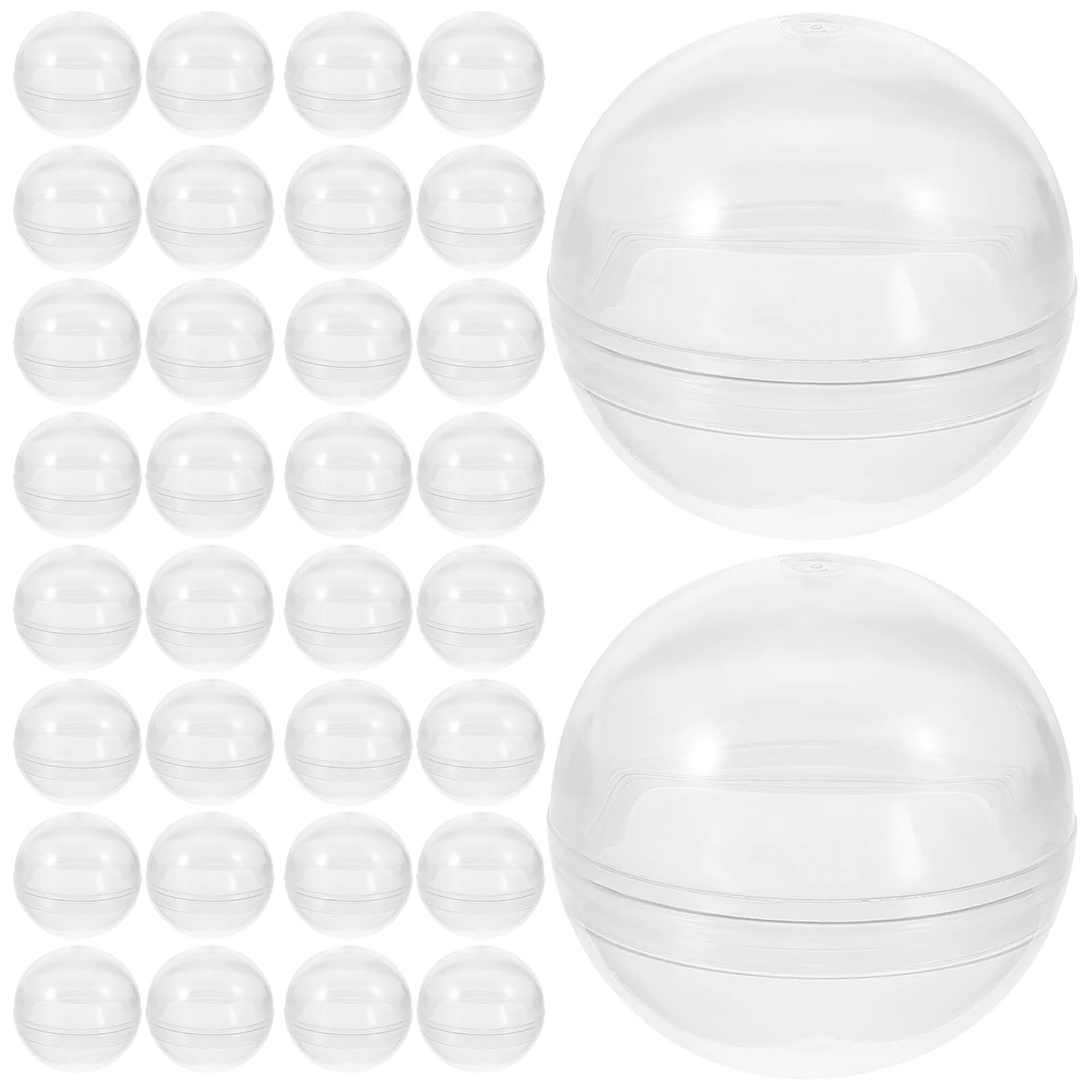 Capsule per distributori automatici, 150 pezzi, trasparenti, rotonde da 35 mm, in plastica, riempibili, per giocattoli, scatole regalo, palline vuote per feste, compleanni, decorazioni per caramelle