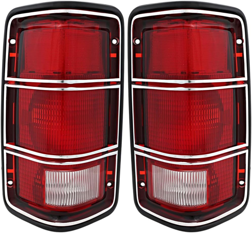 Compatible with Dodge D100 D150 D250 D350 Ramcharger W100 W150 W250 W350 1981-1987 Tail Lights Lamps Set Driver and Passenger Side