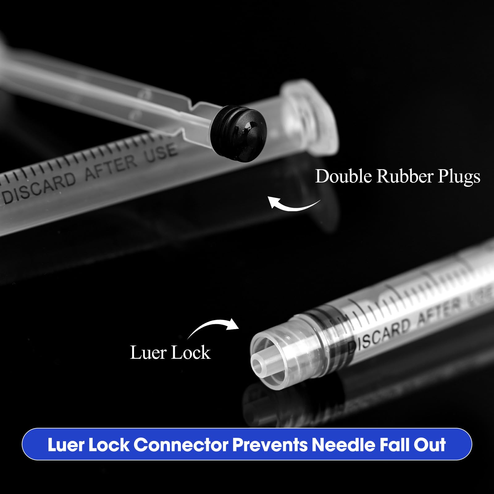 100 Pack 3ml with 23 Ga 1 Inch Lab Luer Lock Syringe — Amazon image 3