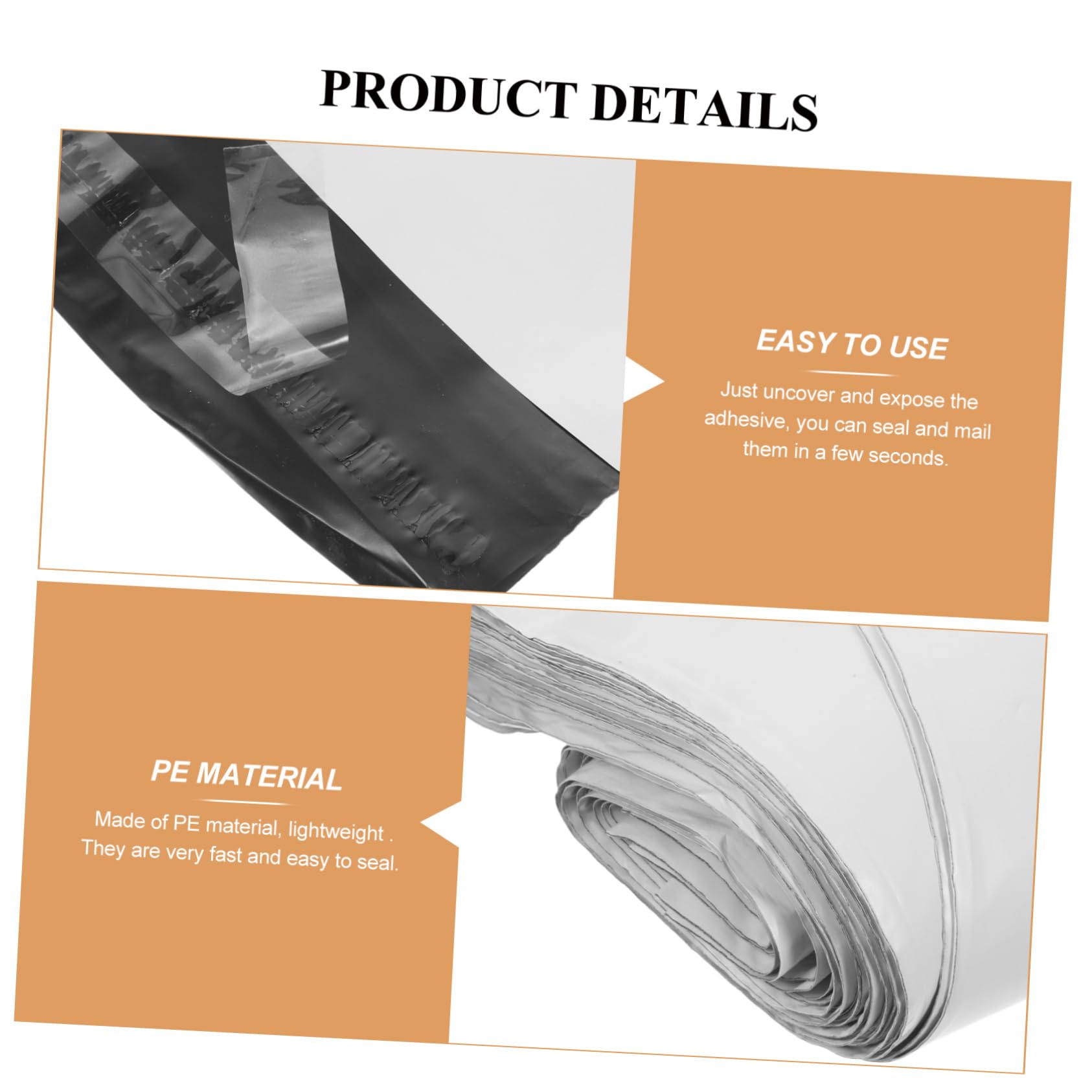 Tofficu 100pezzi Buste per Spedizione in Buste Postali per Abbigliamento per Imballaggio Resistente Chiusura Adesiva Sicura per Spedizioni Portatili