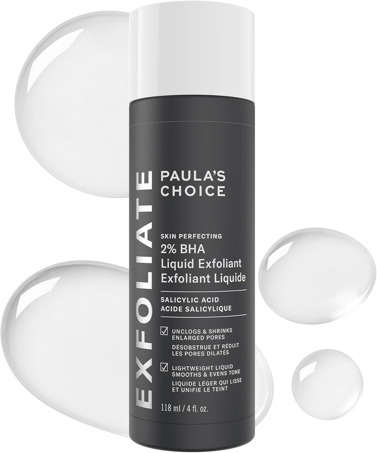 Product image of Paula's Choice SKIN PERFECTING 2% BHA Liquid Salicylic Acid Exfoliant, Daily Facial Exfoliator for Enlarged Pores, Wrinkles & Fine Lines, Fragrance-Free, Full Size - 118 ml