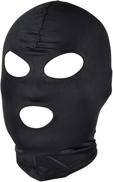 SiChun Full Cover Zentai Hood Mask Elastic Black Breathable Open Eyes Open Mouth Mask Cosplay Costume Hood Unisex Headgear