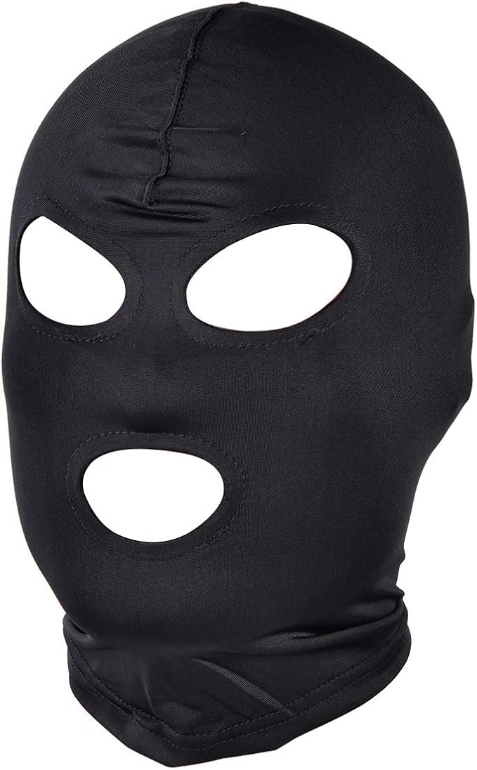 Dzrige Full Cover Zentai Hood Mask Elastic Black Breathable