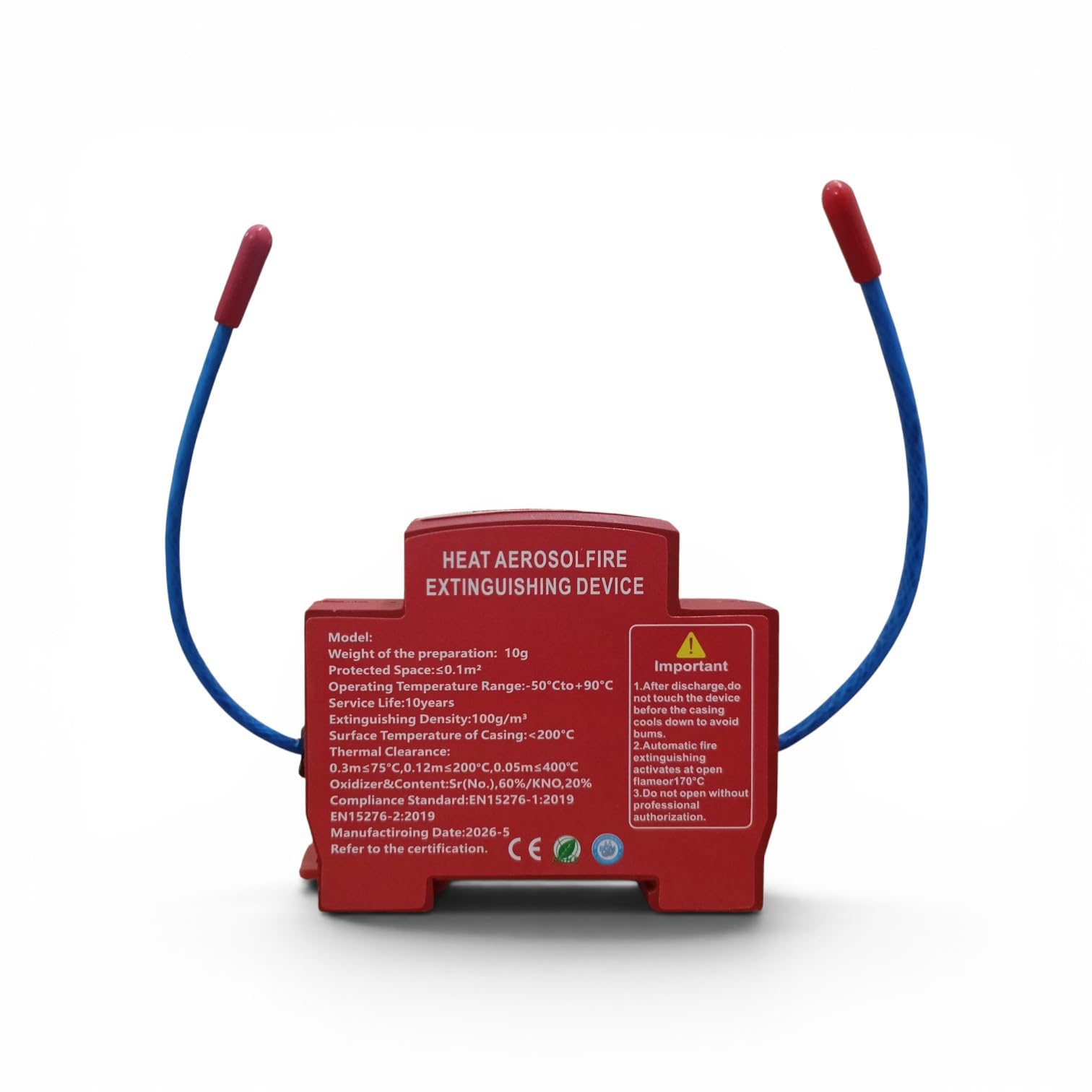 Automatic Hot Aerosol Fire Suppression Device for Electrical Panels, Control Cabinets & Server Rack | Heat Activated Mini Fire Extinguisher | 10 Years Service Life | Fire Protection System-picture-20