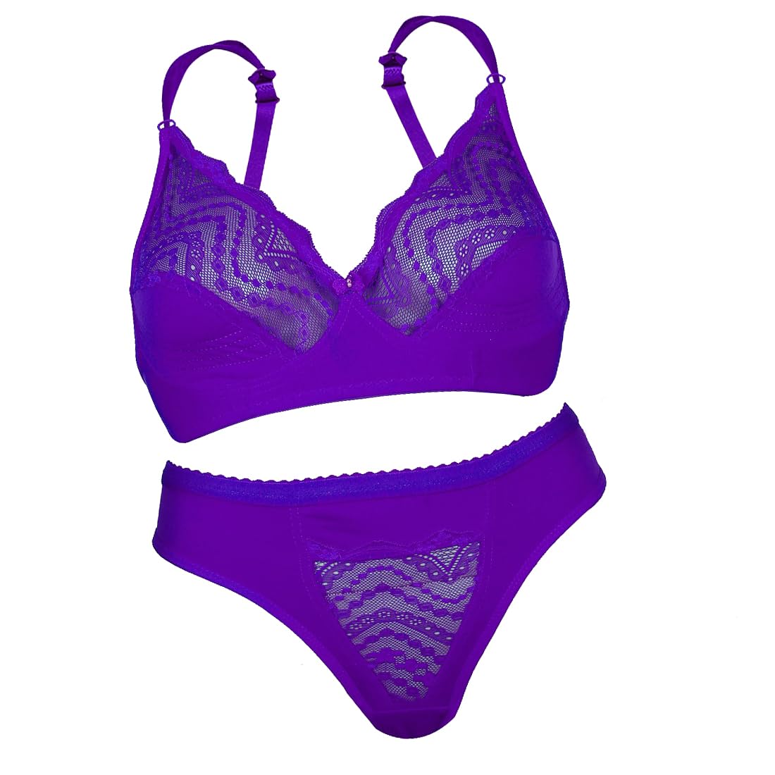 jisru mart Women's Push-Up Underwired Bra Panty Set, Honeymoon Bra and Panty Set, Lingerie Set Full with Coverage Non-Padded Bra and Hipster Panty-picture-31