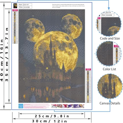 Image of JAKI Diamond Art Painting Kits for Adults,5D DIY Castle Diamond Art for Adults,Full Drill Diamond Art Kits for Gift Home Wall Decor(12x16inch)