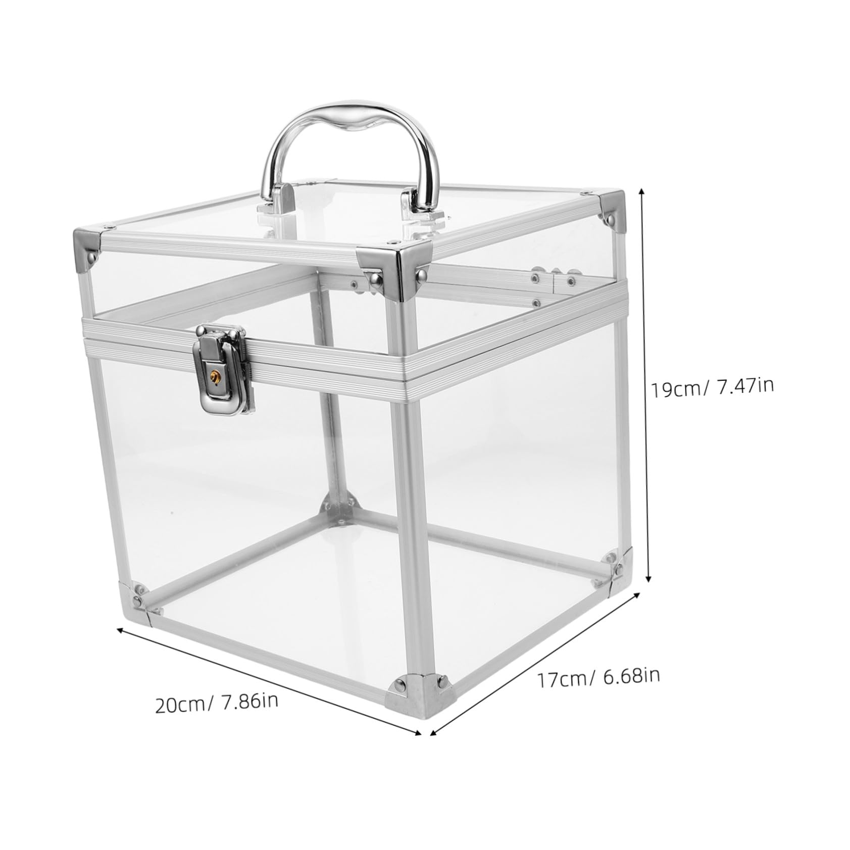 ULTECHNOVO Contenitore Acrilico per Dischi in Vinile con Manico Portatile, Scatola Grande Capacità per CD e Dvd, Organizer Raffinato per Casa e Soggiorno