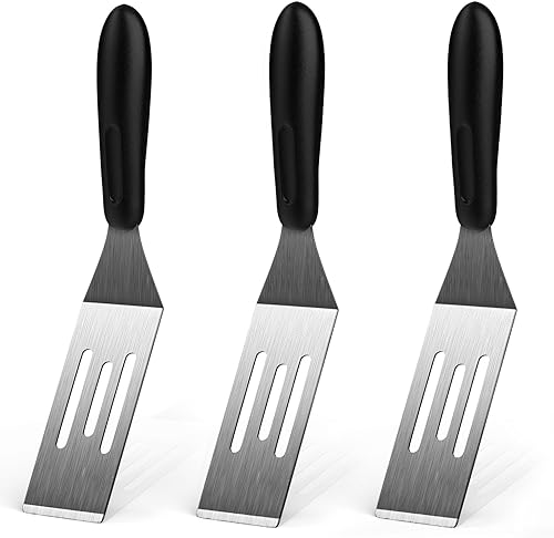 Miniatura 10 de Espátula pequeña de 2 piezas, espátulas de metal para uso en cocina, mini espátula de acero inoxidable para servir y cocinar, ideal para brownies, 1