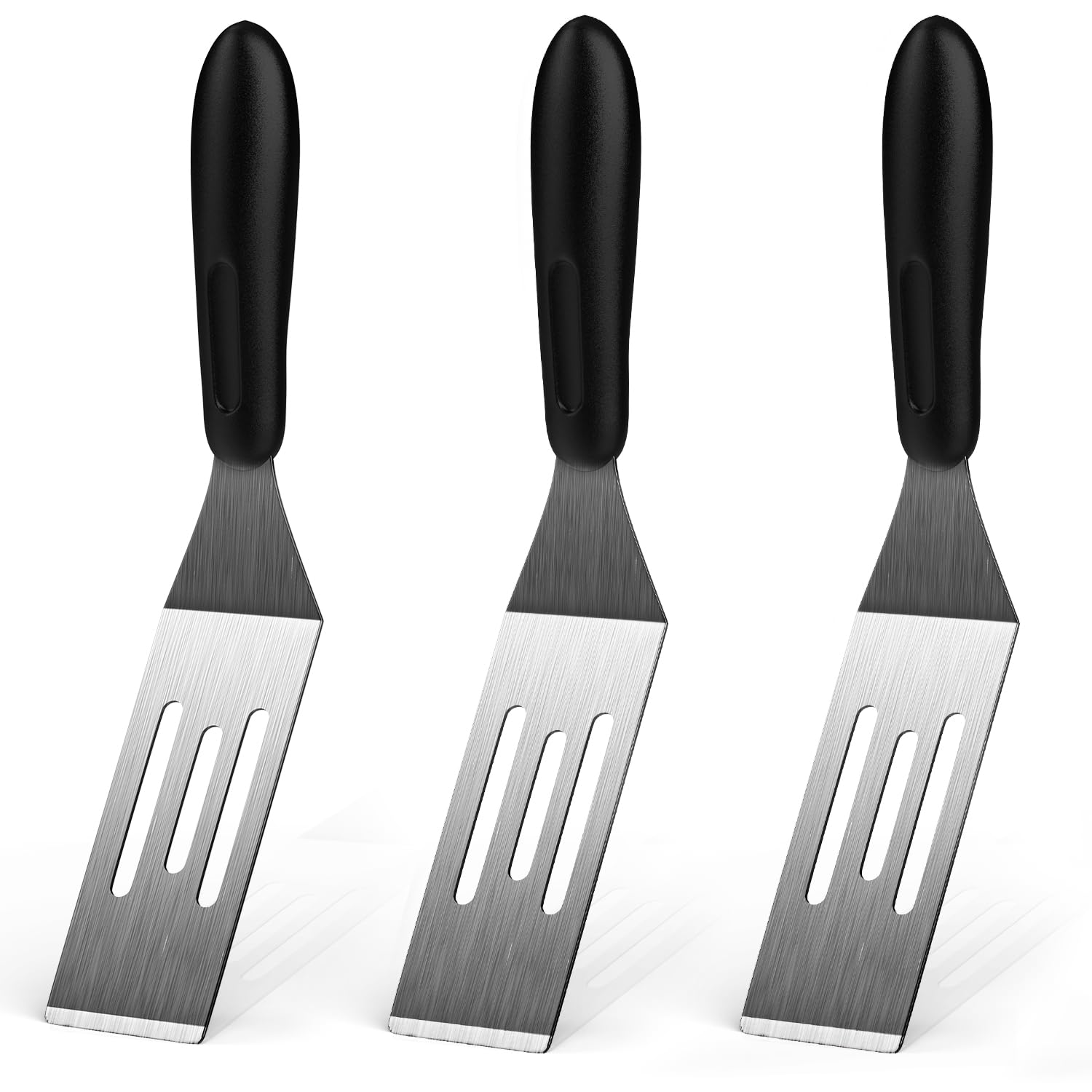 Kleiner Pfannenwender, 3 Stück, Mini-Servierspatel für die Küche, Metallspatel zum Servieren und Wenden, ideal für Pfannkuchen, Brownies, Desserts, Kekse, Eier oder kleine Pfanne