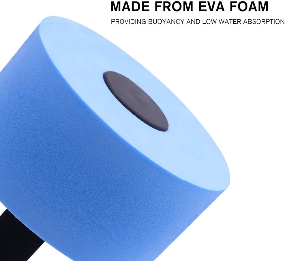 Water Dumbbells, Blue Aqua Dumbbells Set High-Density EVA-Foam Dumbell Resistance for Water Aerobics Fitness and Pool Exercises - Image 4