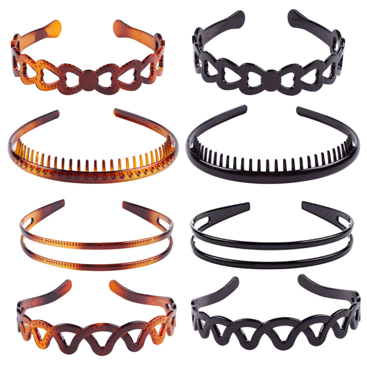 FRCOLOR 16 Pz Cerchio Per Alla Moda Elastici Neri Per Fasce Nere Per Le Donne Fasce Per Allenamento Da Uomo Pettine Per Uomo Uomini e Donne Sottile Antiscivolo