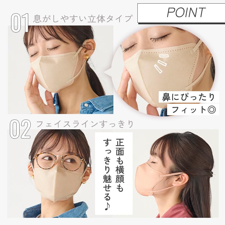 Amazon.co.jp: [アイリスオーヤマ] 立体型マスク 30枚入 不織布 ふつう