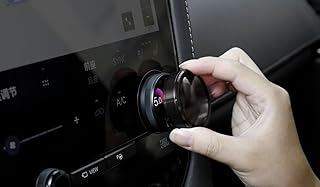 ruiya 新型 トヨタ アルファード40系 ヴェルファイア 40系 専用 エアコンダイヤルカバー アルミエアコンスイッチ ダイヤルカバー エアコンスイッチ ノブカバー アクセサリー 内装パーツ 内装 保護 アルミ合金+ガラス素材 アルファード40系 アクセサリー ドレスアップパーツ カスタムパーツ(黒)