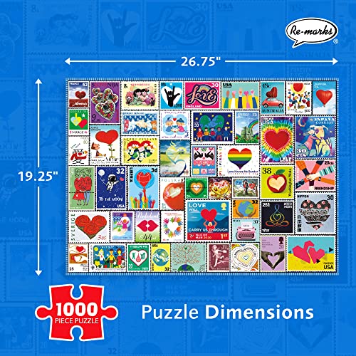 Re-marks Love Letters Stamps Puzzle de 1000 piezas para todas las edades miniatura 3