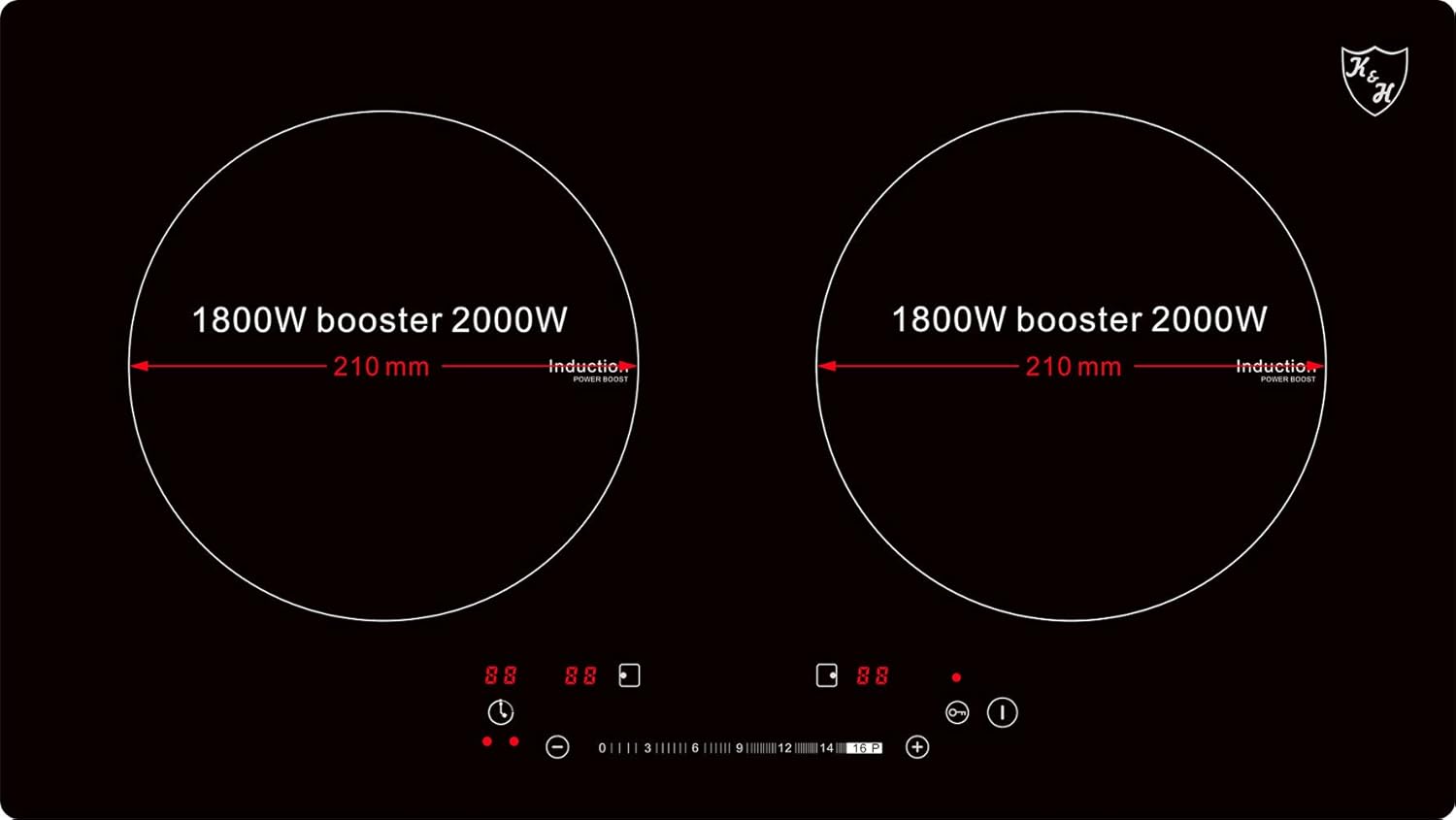 KH® Doppio piano cottura a induzione Slider control HIN-3420SL KH® Doppio piano cottura a induzione Slider control HIN-3420SL