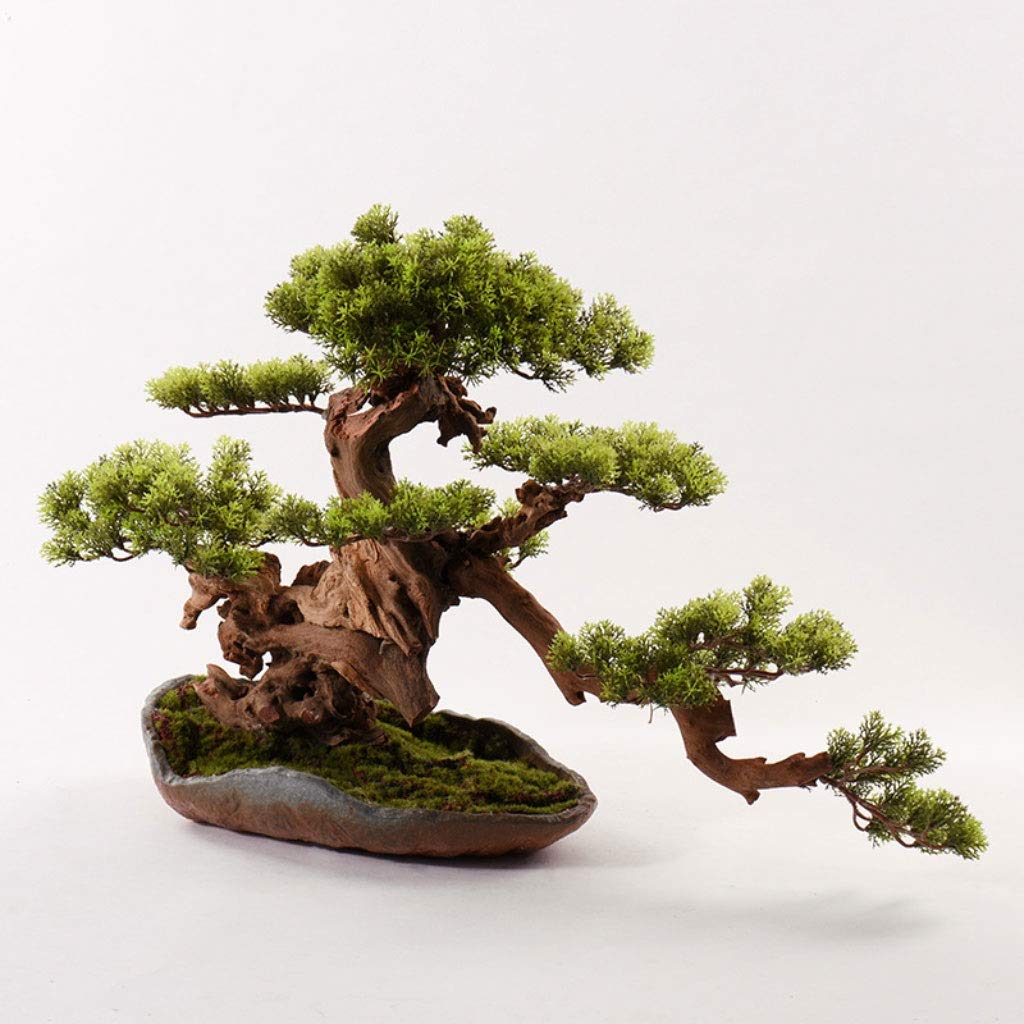 Artificial Bonsai Artificial Large Bonsai New Artificial Tree Chinese Garden Outdoor Home Decoration House Decoration Simulation Tree Fake Potted Plant 23.62 Inch Arti Tree : Home & Kitchen