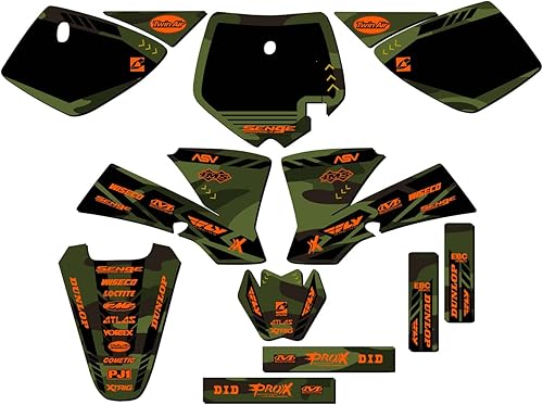 Miniatura 5 de 2002-2008 SX 50 Apache Green Senge Graphics Kit completo con ID de piloto compatible con KTM