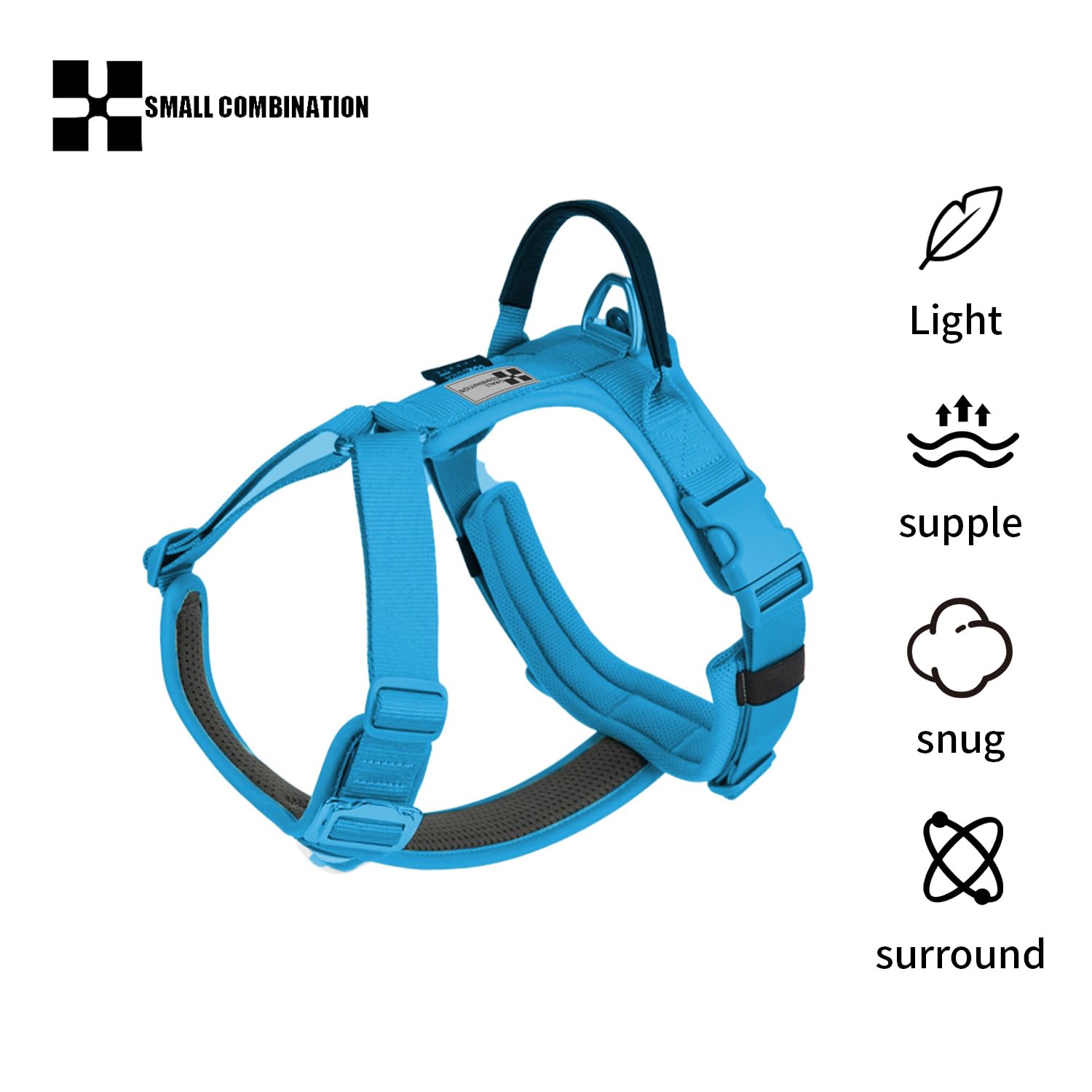 SMALL COMBINATION Dog Harness,Escape Proof Dog Harness,Adjustable Vest with Durable Handle,Outdoor Training Walking - Image 2