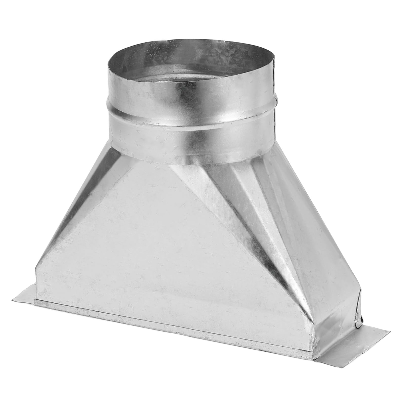 Raccord de transition rectangulaire 25x9 cm vers conduit rond 12.7 cm en acier galvanisé PATIKIL