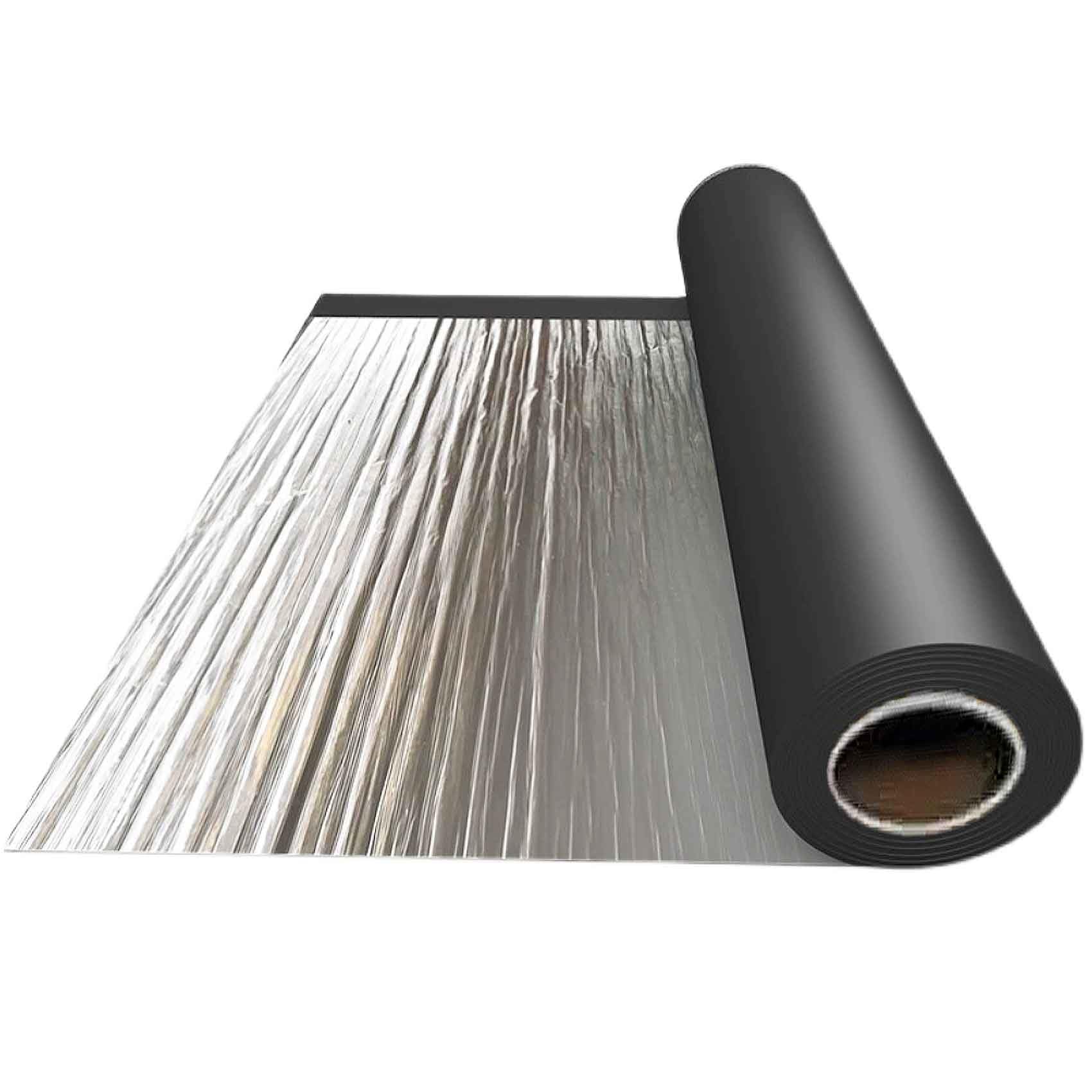 Tela Asfáltica Autoadhesiva Tejado, Cinta de Aluminio Impermeable, Rollo Bituminoso Reparación Adhesiva para Terraza Techos Goteras Grietas(20x200cm)