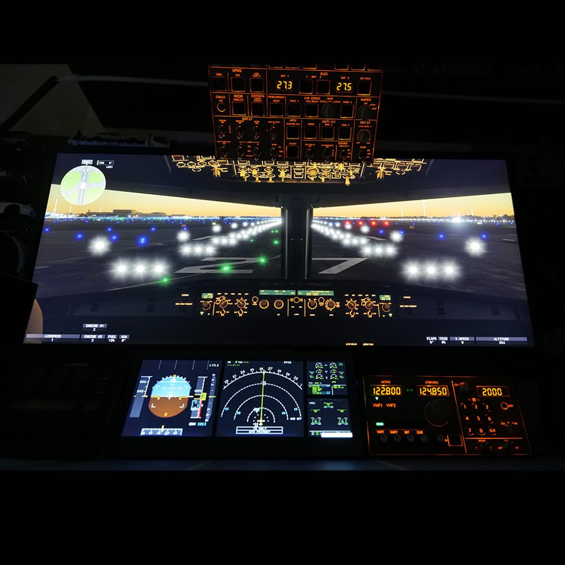 Rowsfire A105 V3.0 A32X All-in-One RMP+ATC+ACP panel do Msfs 2020/2024, kompatybilność z Fenix/FBW, domowy kokpit dla entuzjastów i początkujących symulatorów lotu
