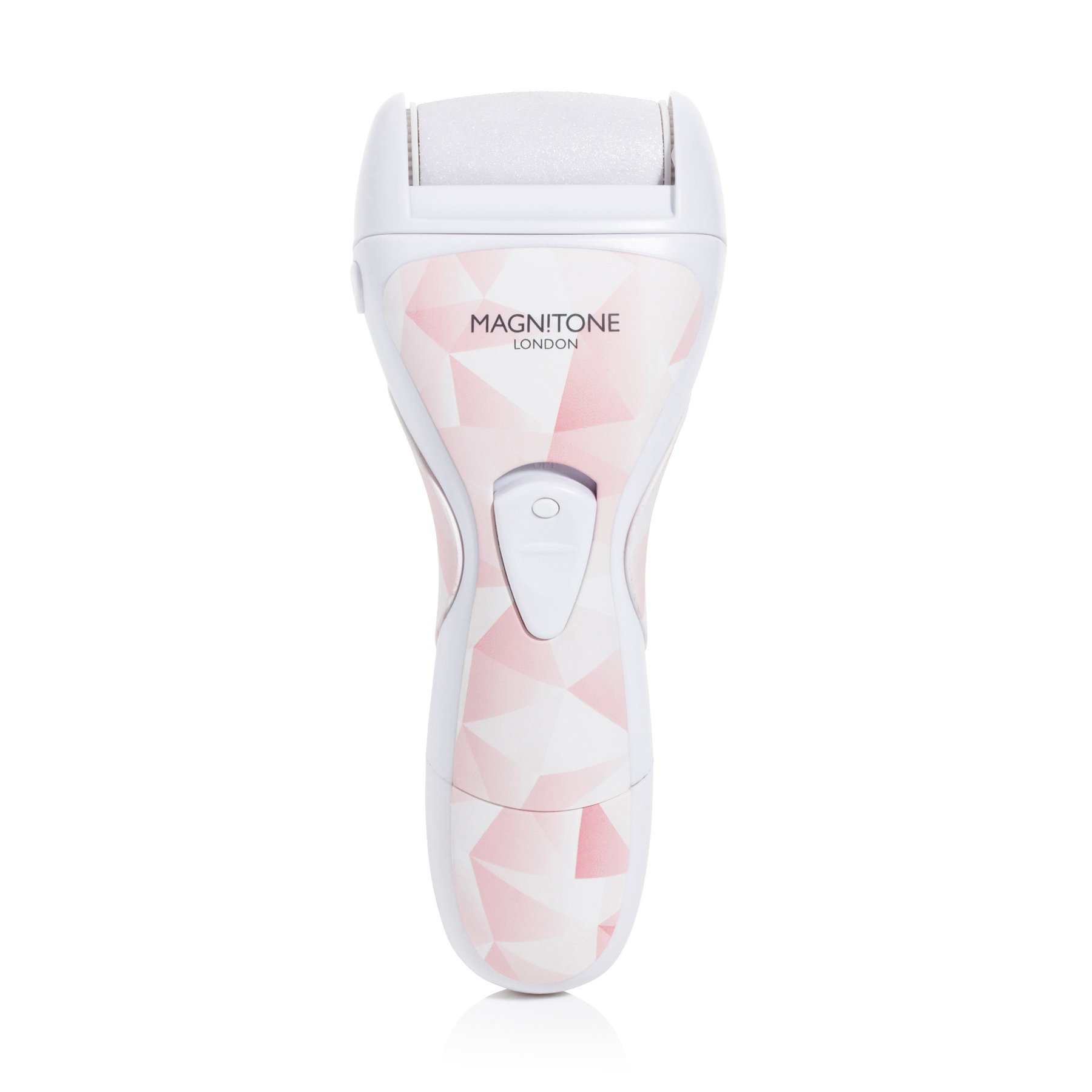 MagnitoneLondon Well Heeled Pedicure, Electric Hard Skin Remover Foot File with 2 Interchangeable Rollers - Pink